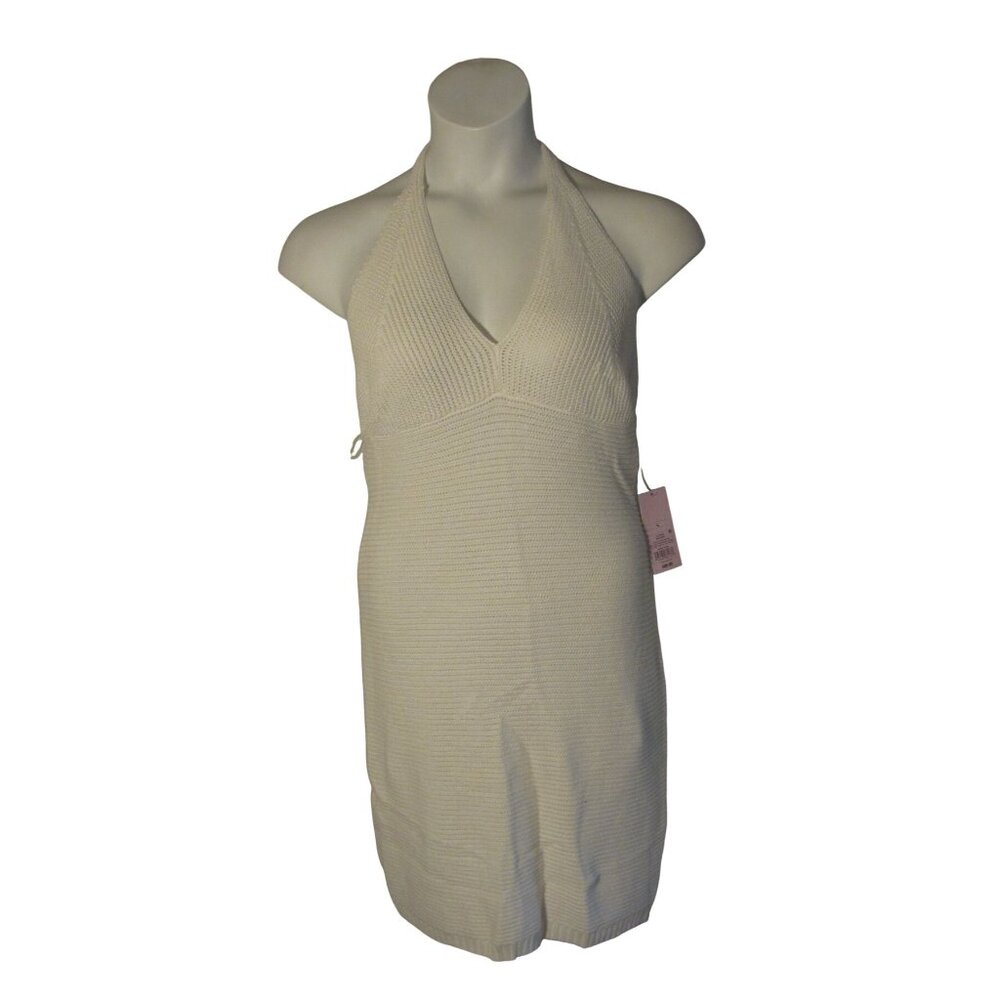 Wild Fable NEW L White Halter Style Sweater Dress NWT